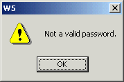 Not a valid password