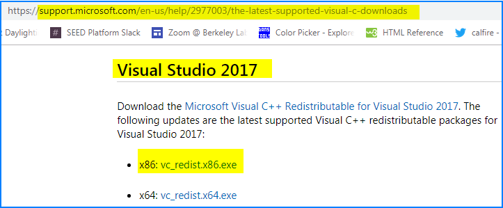 microsoft latest supported visual c download